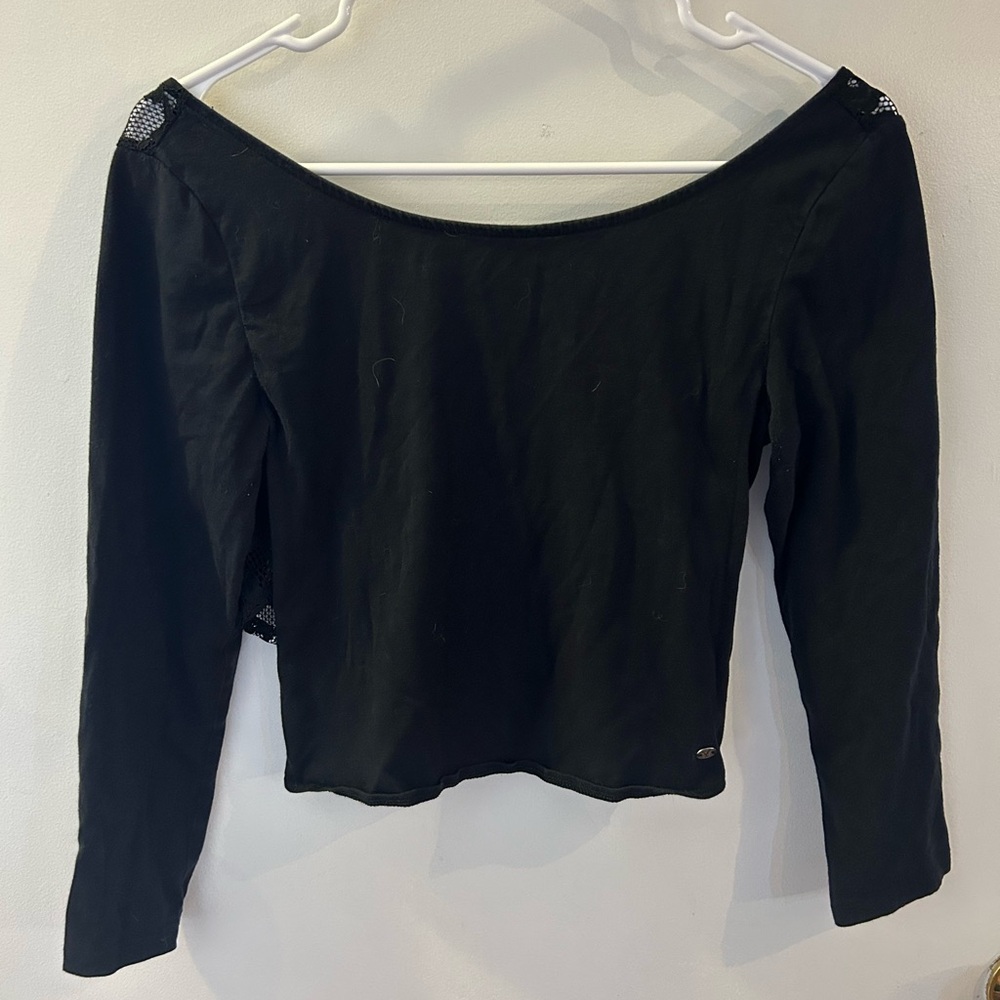 American Eagle Outfitters Black Crop Top